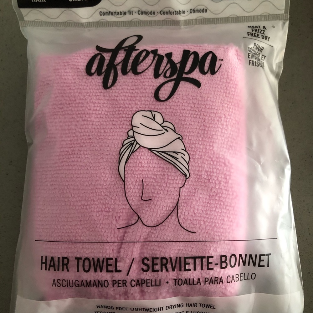 Afterspa pink hair towel wrap🛁🚿